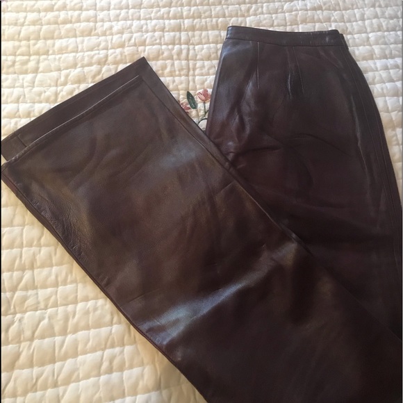 CLEMENTS byVAKKO. Genuine Leather pants - Picture 1 of 7